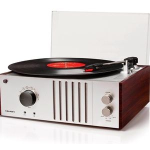Crosley Record Player 3-Speed Turntable Record Player With AM/FM Radio (Mahogany